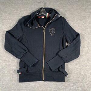 Ferrari Jacket Womens Small Blue Scuderia Formula 1 Racing Puma Hooded Zip